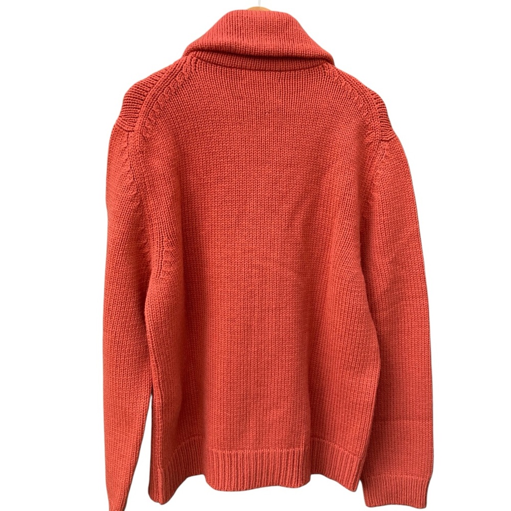 Bolivar Men's Orange Button-Up 100% Wool Sweater NEW - Picture 8 of 10